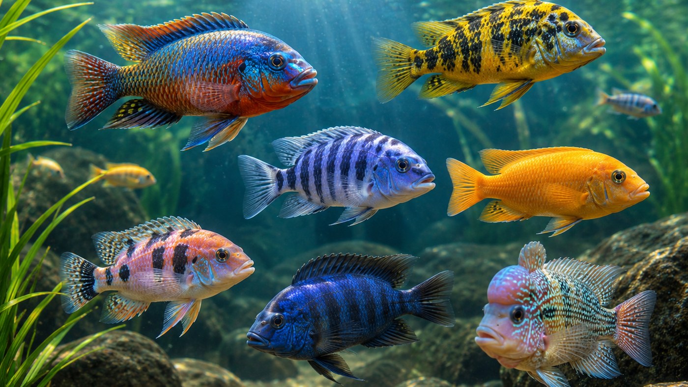 Diet differences by cichlid species card